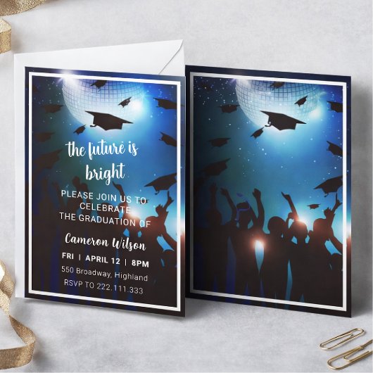 Elegant graduation party invitation 招待状