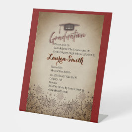 Elegant Graduation Pedestal Sign Template  台座サイン