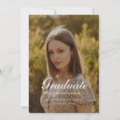 Elegant Graduation Photo Coquette Wine Red 案内状 (正面)