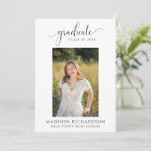 Elegant Graduation Photo Open House Invitation 招待状 (スタンド正面)