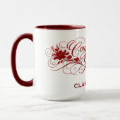 Elegant Graduation Script Design with Custom Year マグカップ (左)