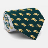 Elegant Graduation Tie Gold Mortarboard Pattern ネクタイ (ロール)
