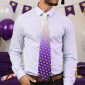 Elegant Graduation Tie Gold Mortarboard Pattern ネクタイ