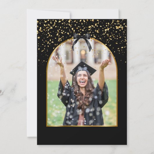 Elegant Graduation with Photo Invitation 招待状 (裏面)