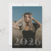 Elegant Graduation Year Photo Overlay 招待状 (正面)