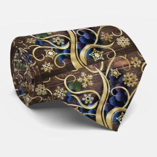 Elegant Grapes With Gold Pattern ネクタイ