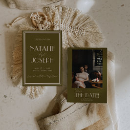 Elegant Grassland Ivory Old Money Photo Wedding セーブザデート