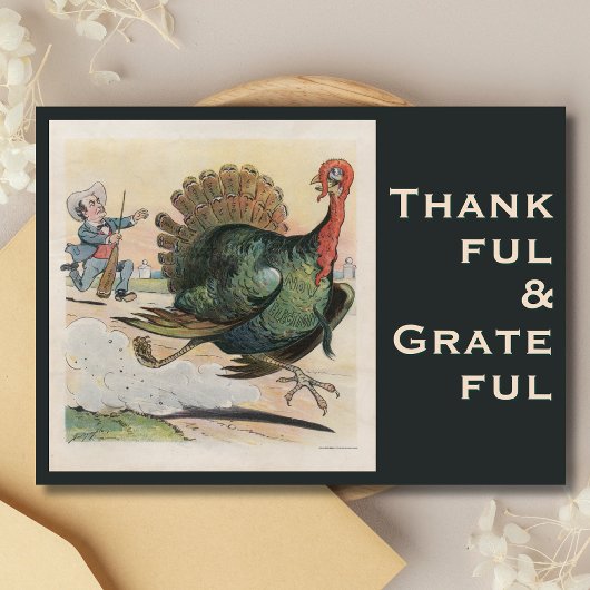 Elegant Grateful and Thankful Bryan’s Thanksgiving シーズンカード