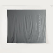 Elegant Gray Calligraphy タペストリー (正面(横))