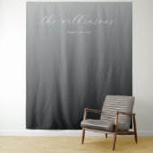 Elegant Gray Calligraphy タペストリー (インサイチュ)