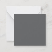 Elegant Gray Floral Thank You Card ノートカード (裏面)