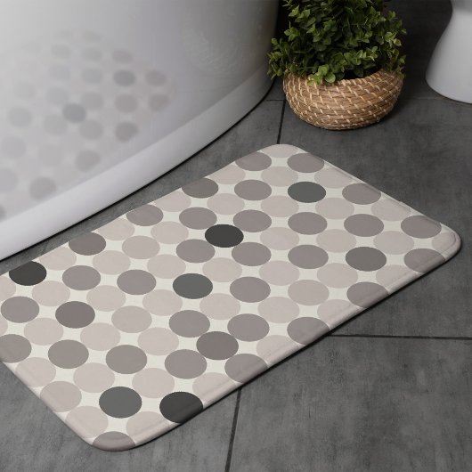 Elegant Gray Geometric Bath Mat for Guest Baths バスマット
