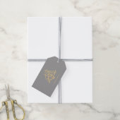 Elegant Gray Gold Eid Gift Tag ギフトタグ (より糸付き)