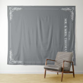 Elegant Gray Leaf Motions タペストリー (インサイチュ(横))