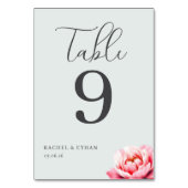 Elegant Gray Lotus Table Number テーブルナンバー (裏面)