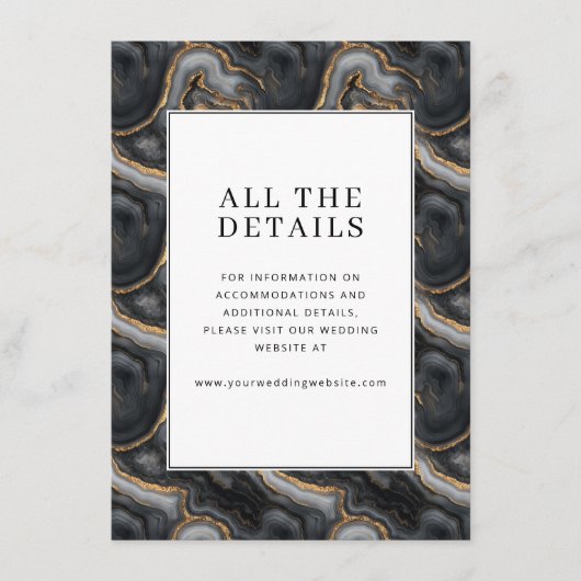 Elegant Gray Marble Texture エンクロージャーカード (正面)