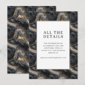 Elegant Gray Marble Texture エンクロージャーカード (正面/裏面)