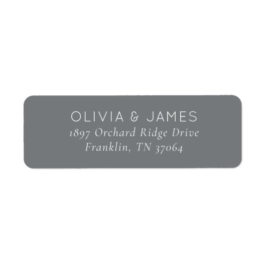 Elegant Gray Minimalist ラベル (正面)