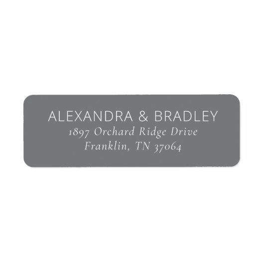 Elegant Gray Minimalist ラベル (正面)