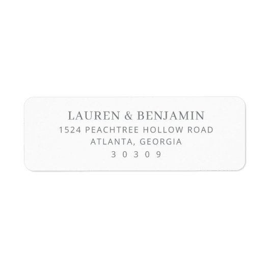 Elegant Gray Minimalist ラベル (正面)