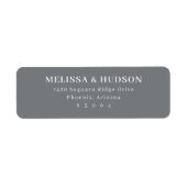 Elegant Gray Minimalist Address Card ラベル (正面)