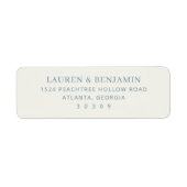 Elegant Gray Minimalist Address Label ラベル (正面)