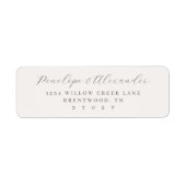 Elegant Gray Minimalist Calligraphy ラベル (正面)