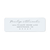 Elegant Gray Minimalist Calligraphy ラベル (正面)