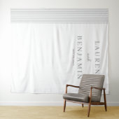 Elegant Gray Minimalist Lines タペストリー (インサイチュ(横))