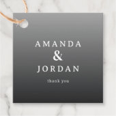 Elegant Gray Minimalist Names フェイバータグ (正面)