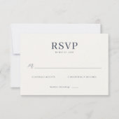 Elegant Gray Minimalist RSVP (正面)