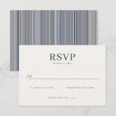 Elegant Gray Minimalist RSVP (正面/裏面)