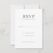 Elegant Gray Minimalist RSVP (正面)