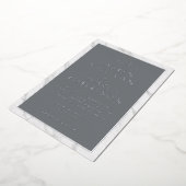 Elegant Gray Minimalist Wedding Invitation 箔招待状 (回転した状態)