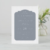 Elegant Gray Minimalist Wedding Invitations 箔招待状 (立ち正面)