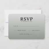 Elegant Gray RSVP Card (正面)