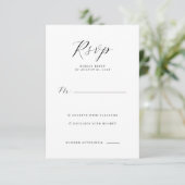 Elegant Gray RSVP Card (スタンド正面)
