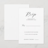 Elegant Gray RSVP Card (正面/裏面)