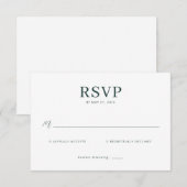 Elegant Gray RSVP Card (正面/裏面)