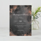 Elegant Gray Sparkling Wedding Invitations 招待状 (スタンド正面)