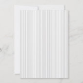 Elegant Gray Striped Wedding Invitation 招待状 (裏面)