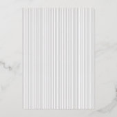 Elegant Gray Striped Wedding Invitation 箔招待状 (裏面)