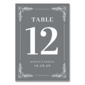 Elegant Gray Table Number テーブルナンバー (裏面)