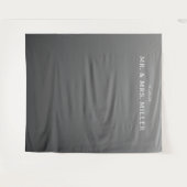 Elegant Gray Typographic タペストリー (正面(横))