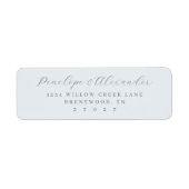 Elegant Gray Typographic ラベル (正面)