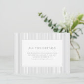 Elegant Gray Typographic Stripes エンクロージャーカード (スタンド正面)