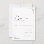 Elegant Grayscale Geometric RSVP (正面)