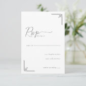 Elegant Grayscale Geometric RSVP (スタンド正面)