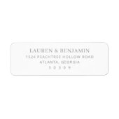 Elegant Grayscale Minimalist ラベル (正面)