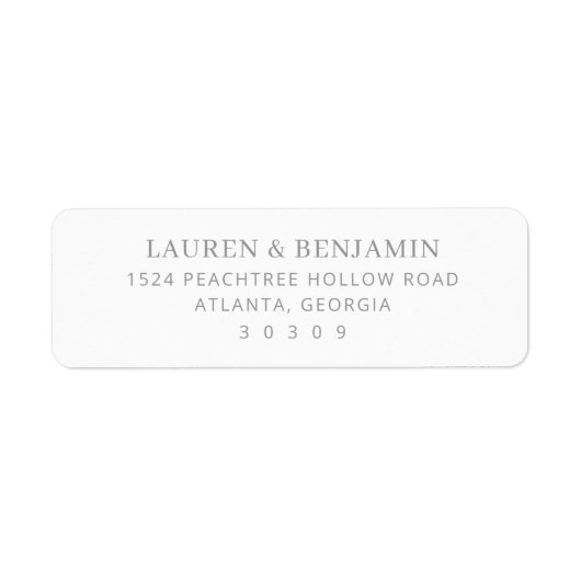 Elegant Grayscale Minimalist ラベル (正面)